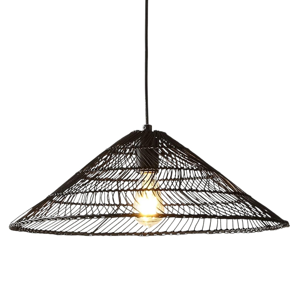 Nova Black Rattan Pendant Light