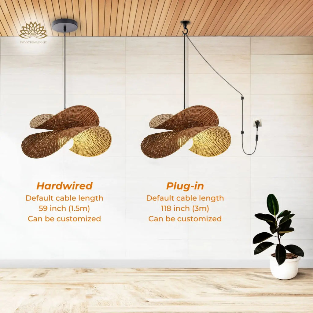 Ooas Wicker Bamboo Pendant Light