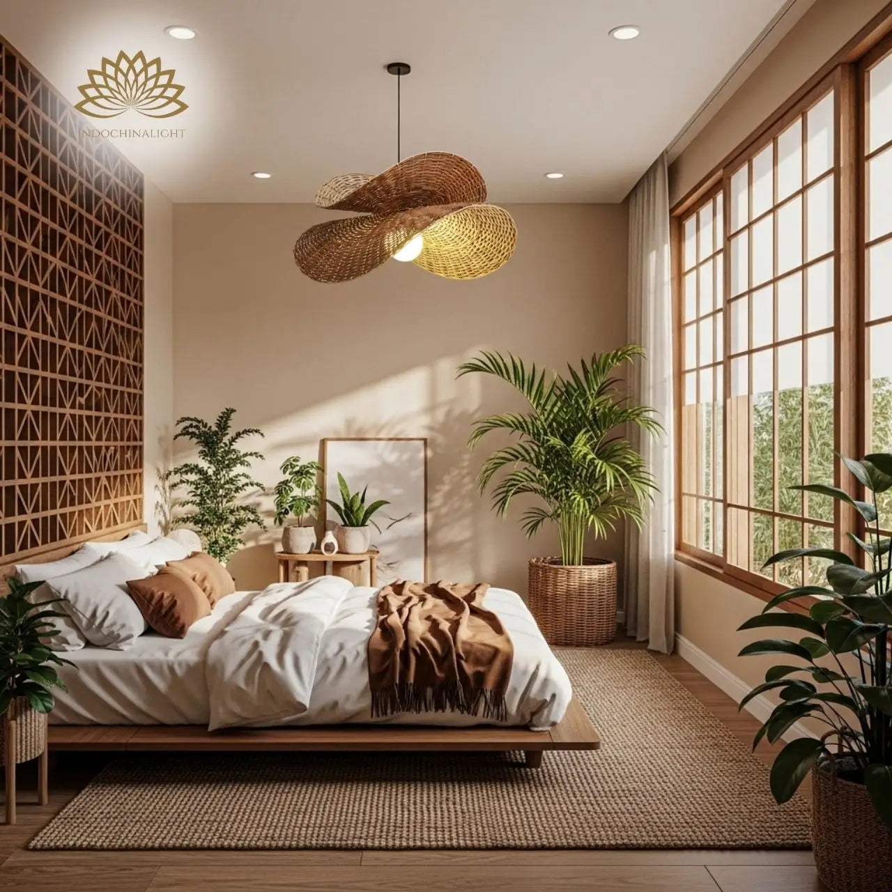 Ooas Wicker Bamboo Pendant Light