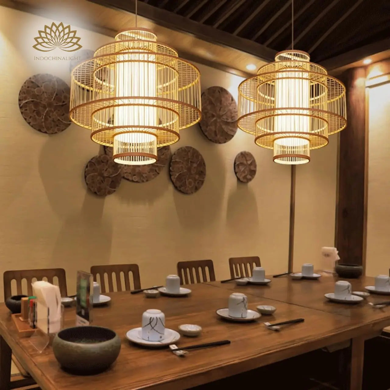 Parren Japanese Bamboo Pendant Light