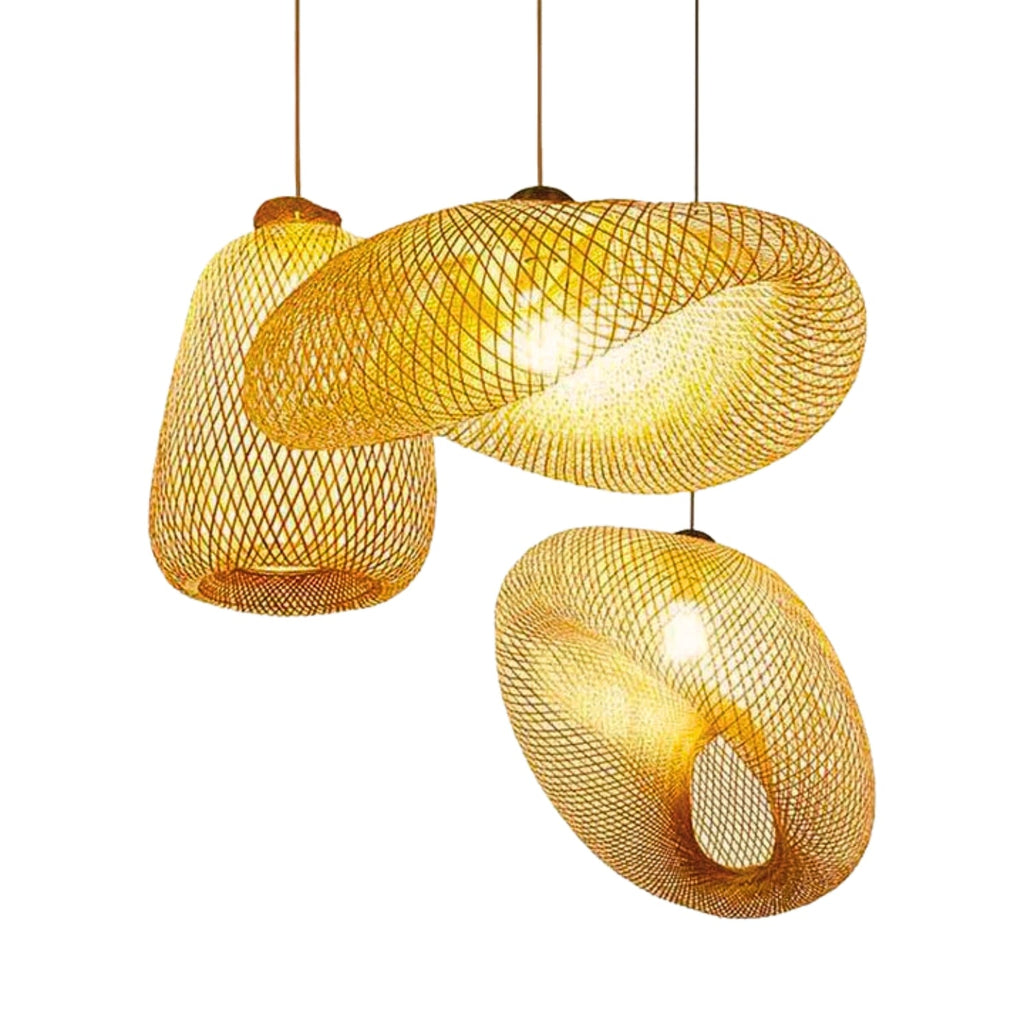 Pattranan Wabi Sabi Bamboo Woven Pendant Light