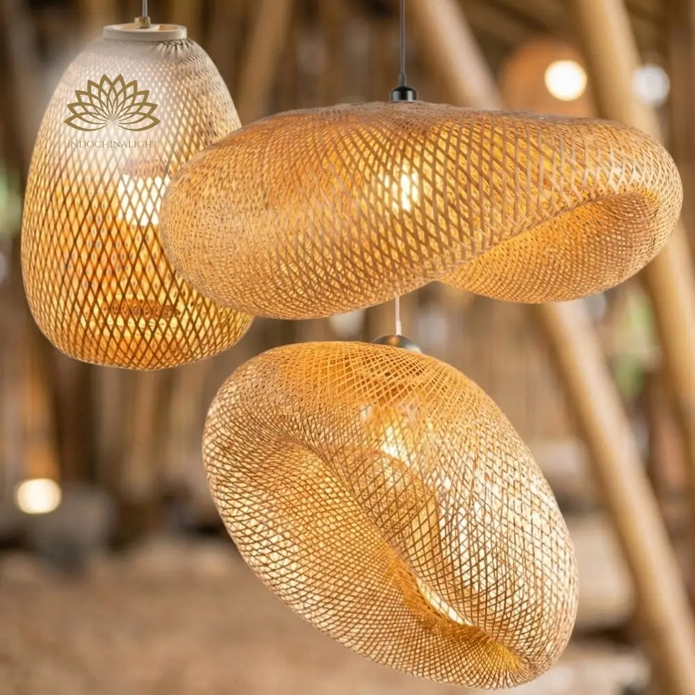 Pattranan Wabi Sabi Bamboo Woven Pendant Light