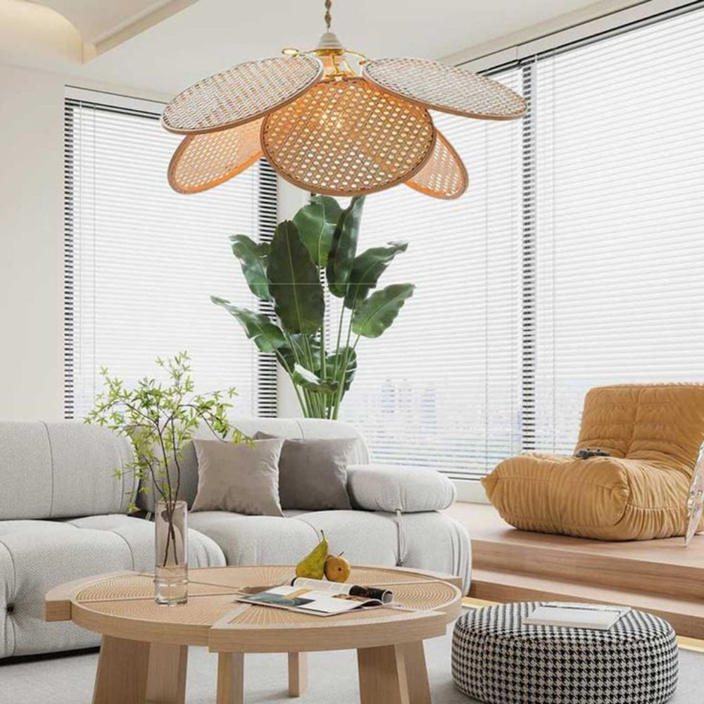 Ritta French Country Rattan Pendant Light