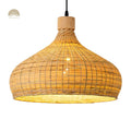 Rasa Bamboo Wicker Dome Pendant Light