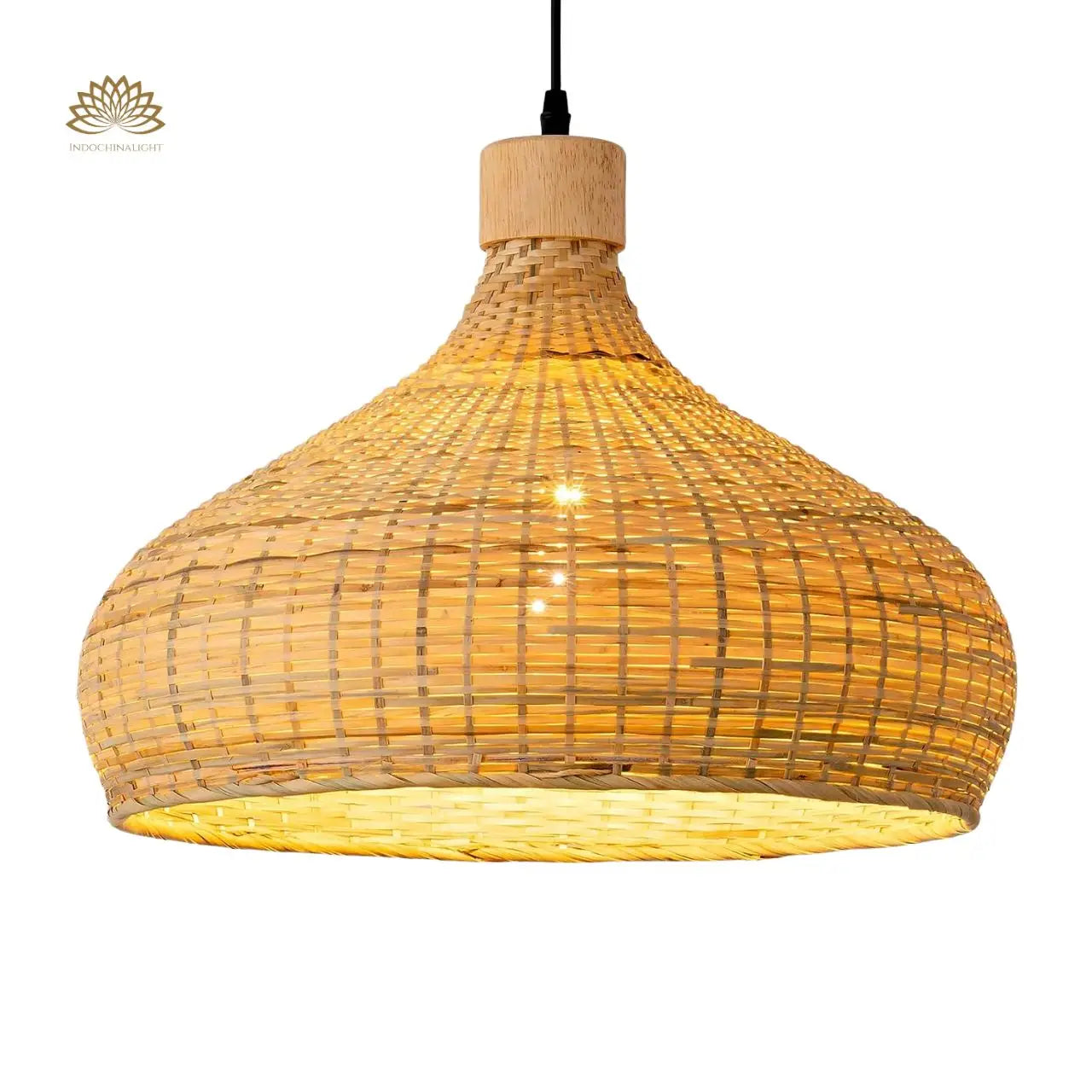 Rasa Bamboo Wicker Dome Pendant Light