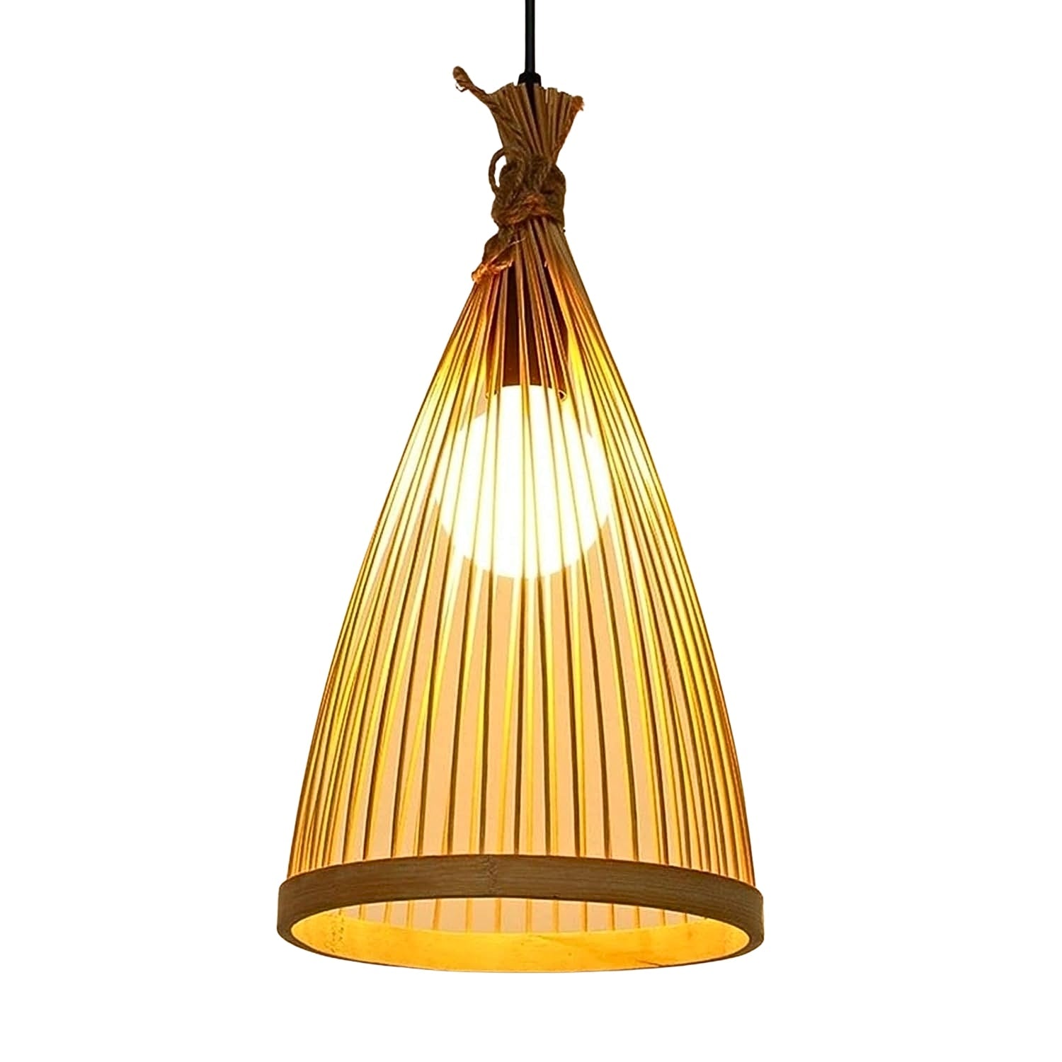 Rasri Small Cone Bamboo Pendant Light Shade