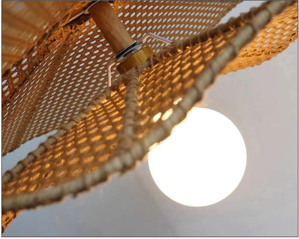Lotus Leaf Rattan Pendant Light
