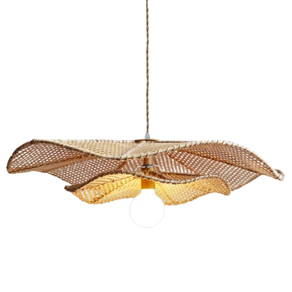 Lotus Leaf Rattan Pendant Light