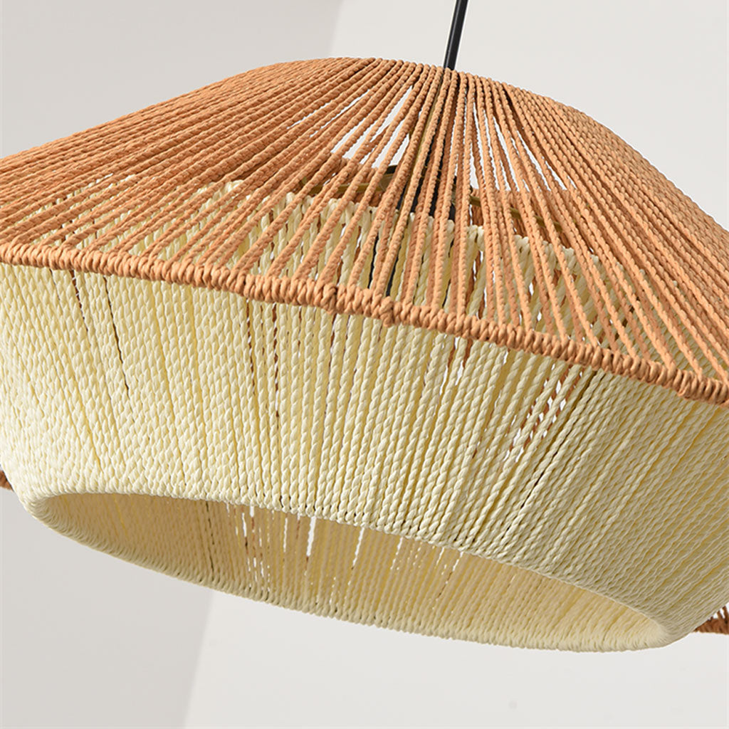 Vintage Wabi Sabi Hemp Rope Pendant Light