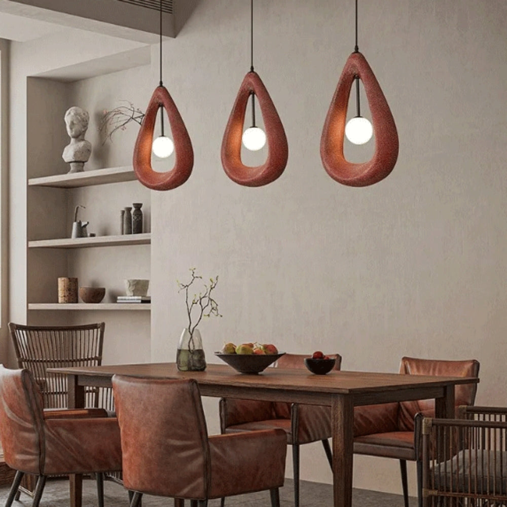 Wabi Sabi Modern Teardrop Pendant Light