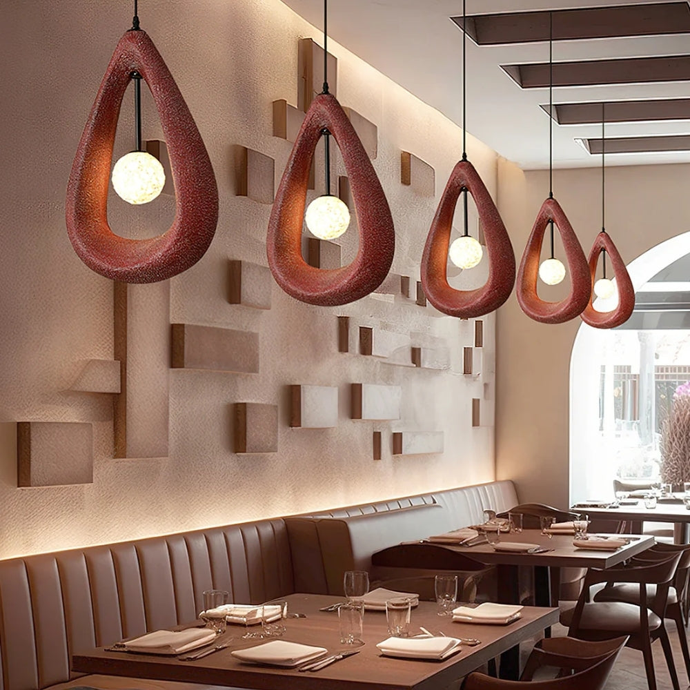 Wabi Sabi Modern Teardrop Pendant Light