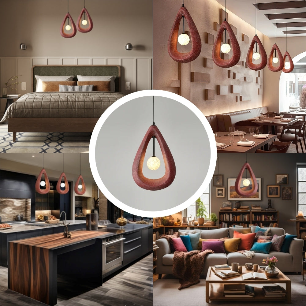 Wabi Sabi Modern Teardrop Pendant Light