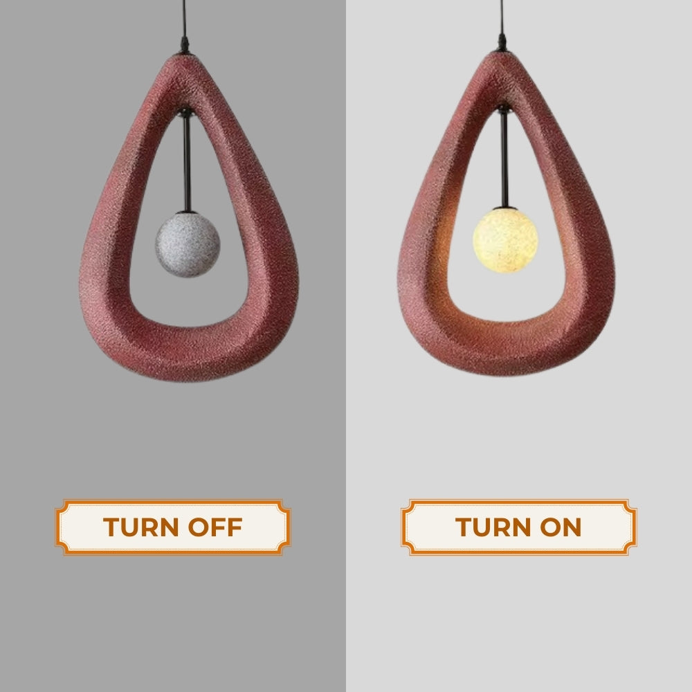 Wabi Sabi Modern Teardrop Pendant Light