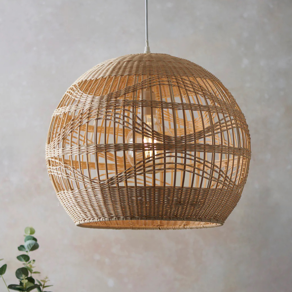Rita Globe Wicker Bamboo Rattan Pendant Light
