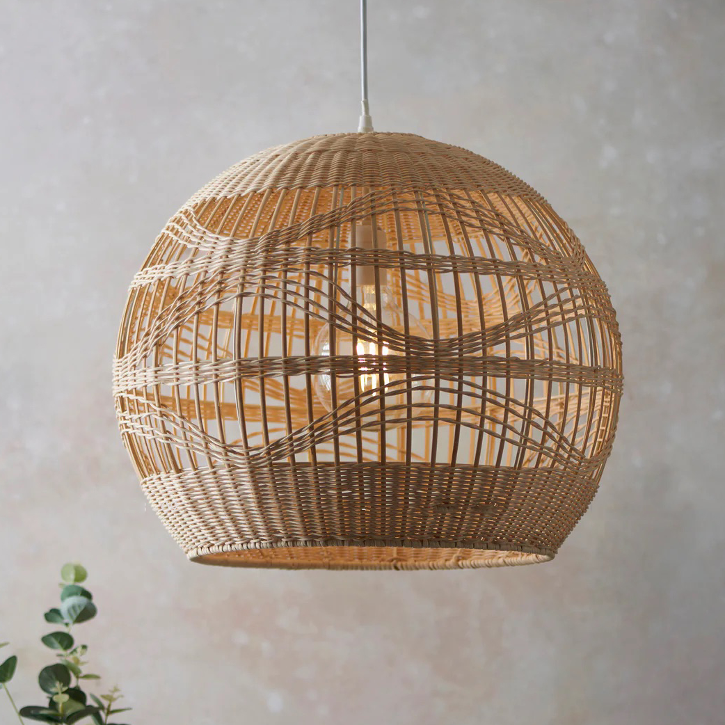 Rita Globe Wicker Bamboo Rattan Pendant Light