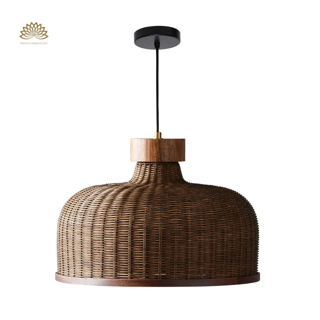Sago Round Wicker Rattan Pendant Light