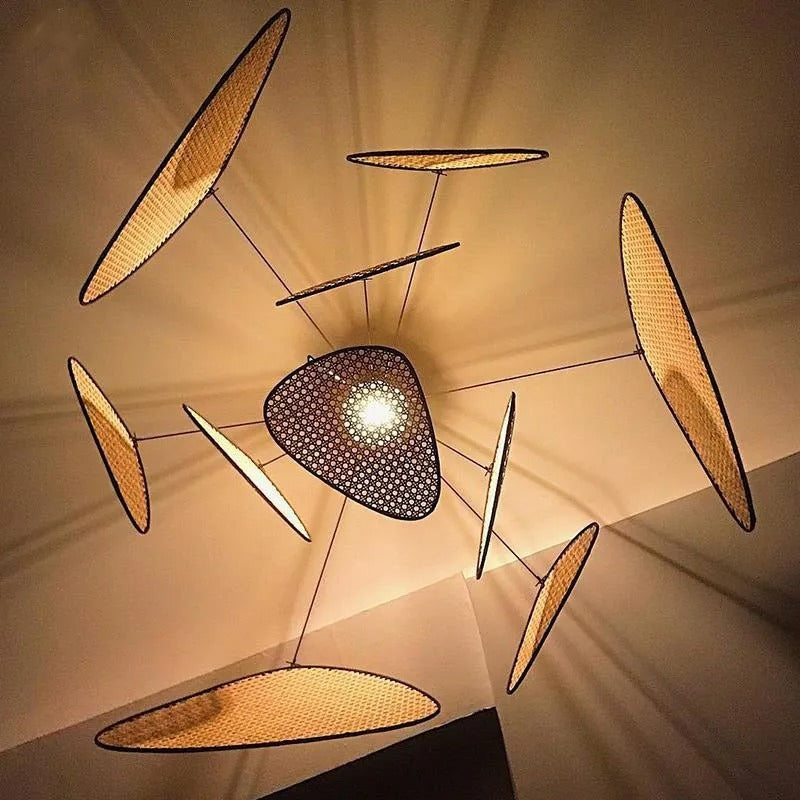Screen Cannage Giant Rattan Pendant Light