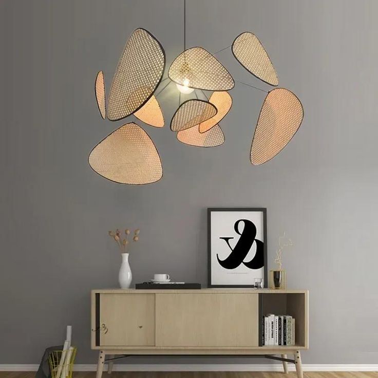 Screen Cannage Giant Rattan Pendant Light