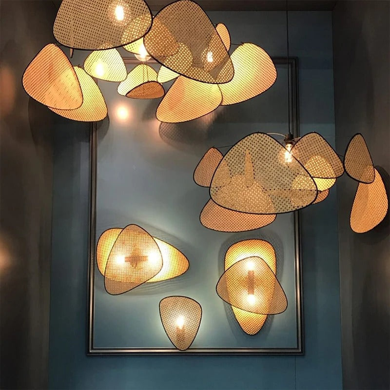 Screen Cannage Giant Rattan Pendant Light