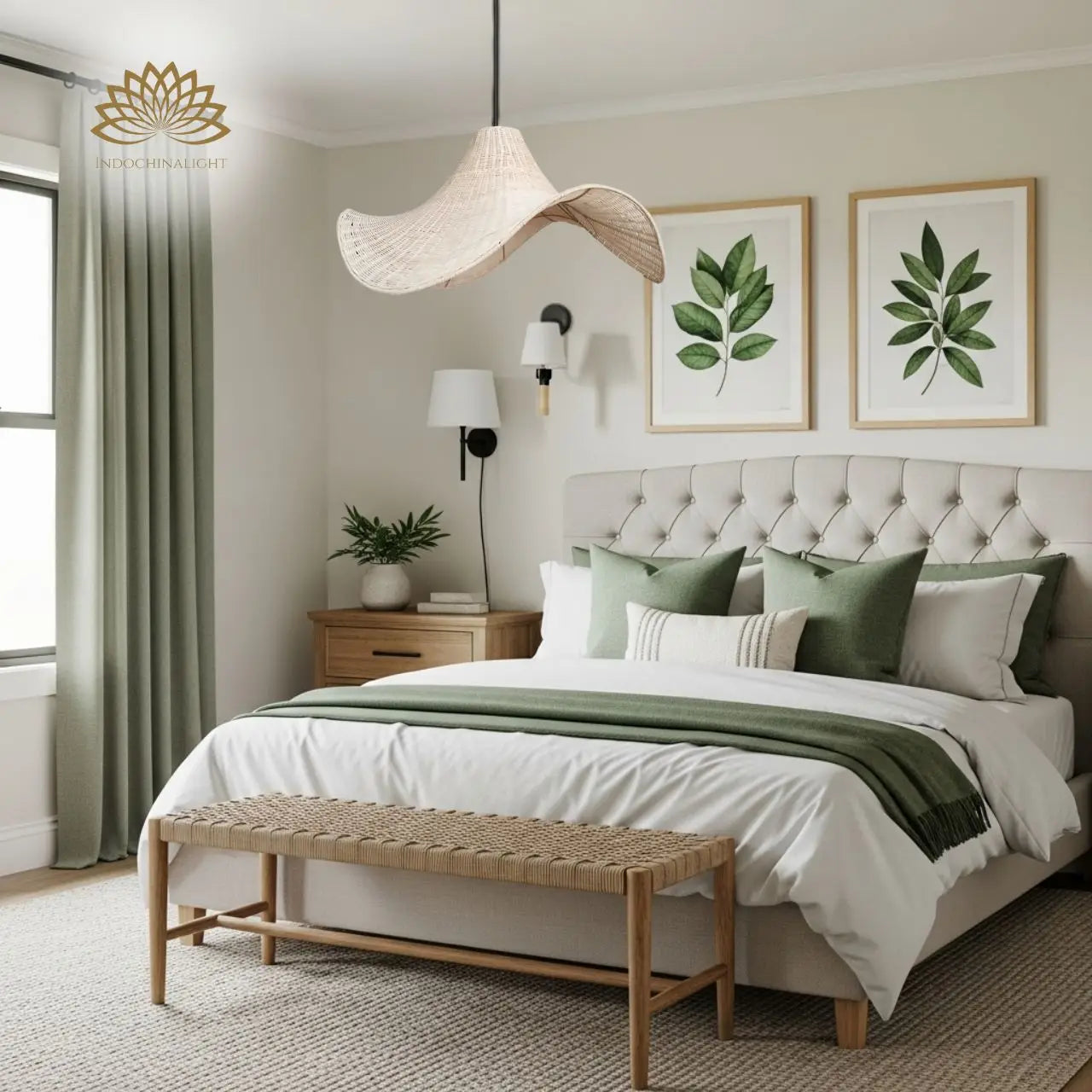 3-Light Selma Rattan Pendant Light