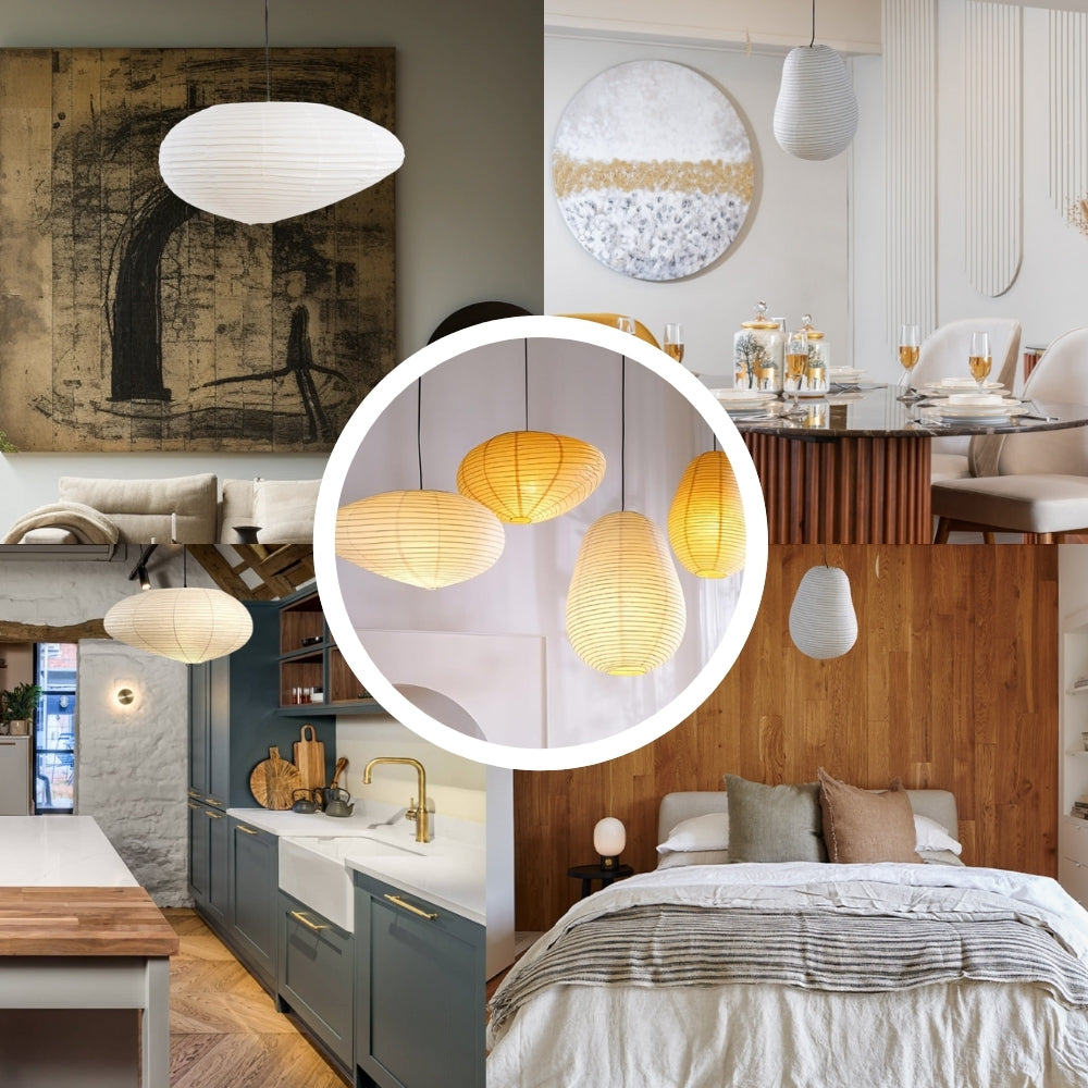 Isamu Noguchi Wabi Sabi Paper Pendant Light