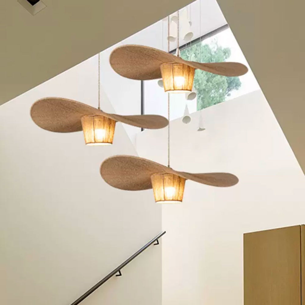 Extra Large Rustic Hat Pendant Light