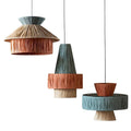 Set 3 Raffia Wabi Sabi Paper Pendant Light