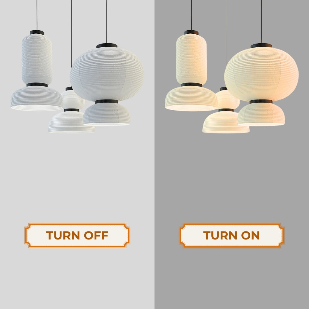 Set 3 Wabi Sabi Hourglass Pendant Light