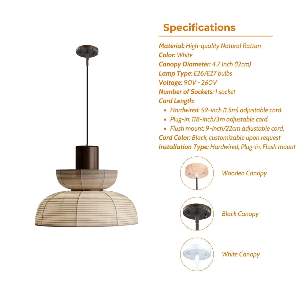 Nando Wabi Sabi Paper Pendant Light