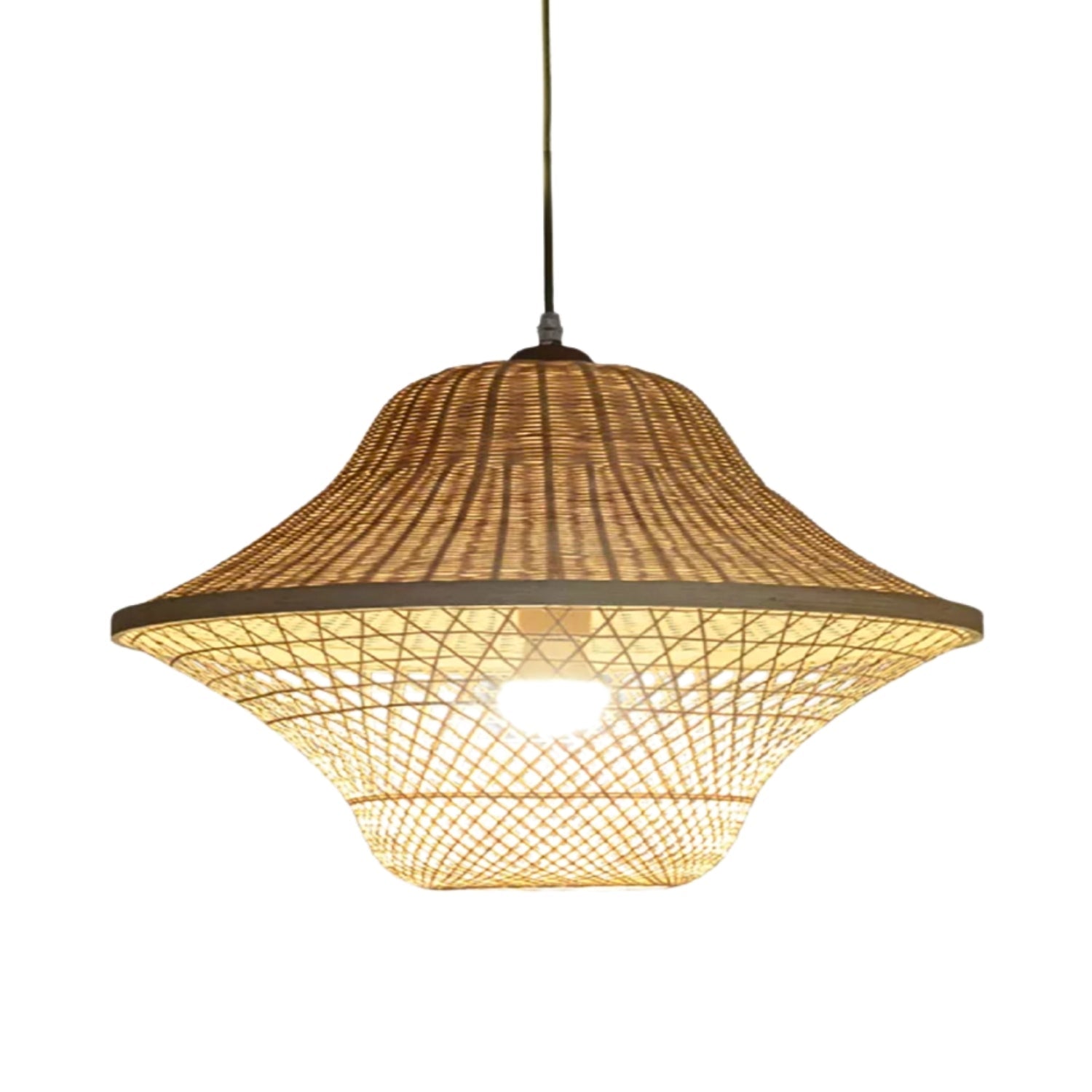 Kirsal Rattan Basket Pendant Light Shade - Cluster Hanging