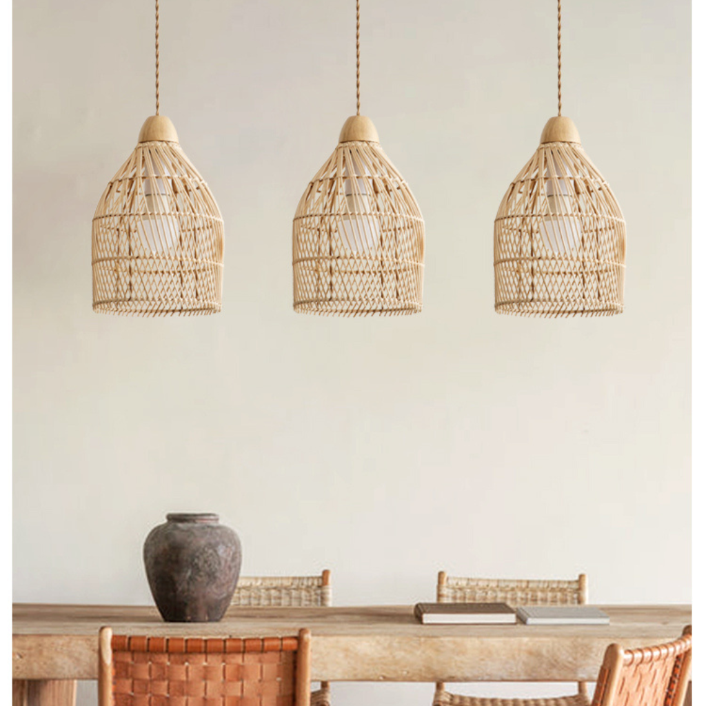 Stylish Small Rattan Basket Pendant Light Shade