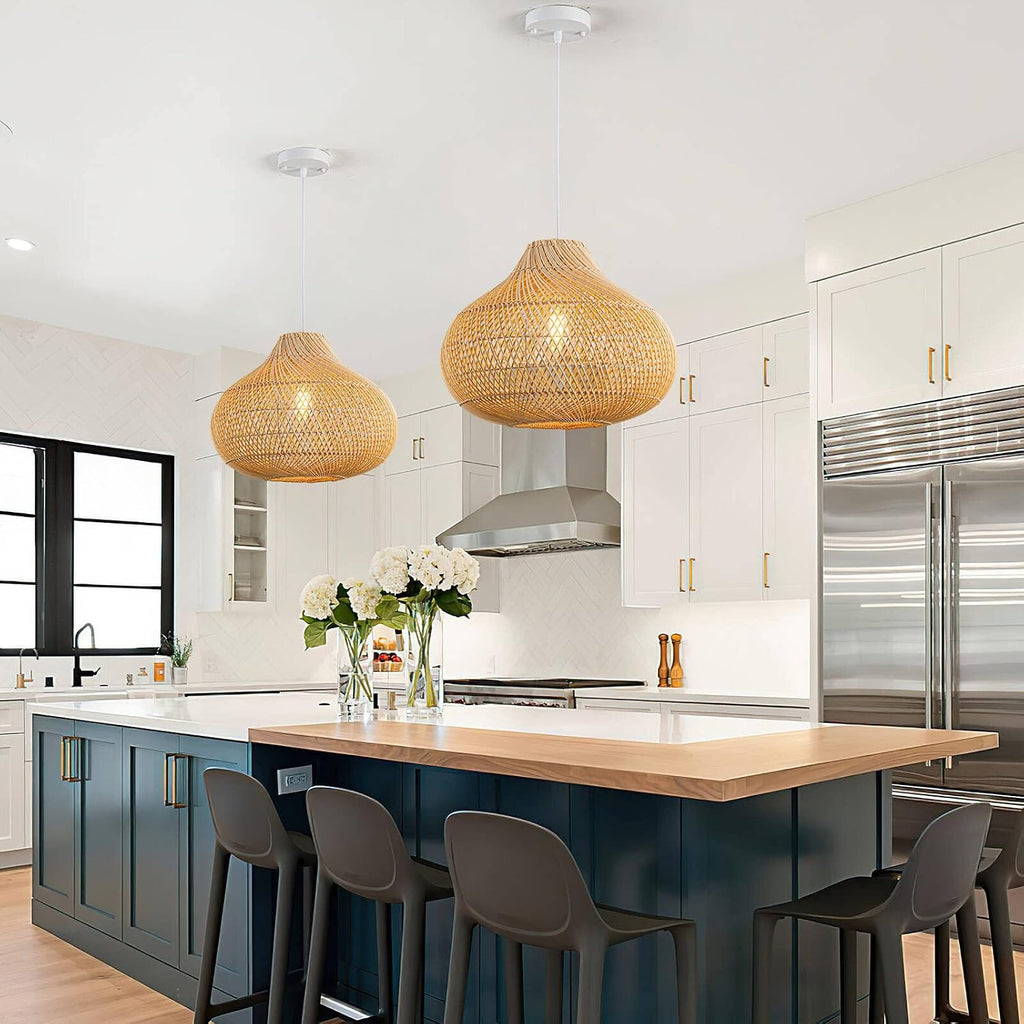 Karjearl Rattan Pendant Light 16 Inch
