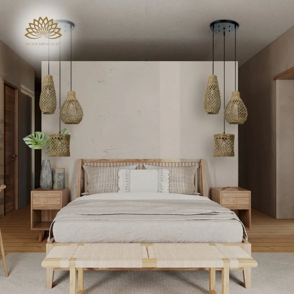 Shaun Small Basket Wicker Woven Pendant Light