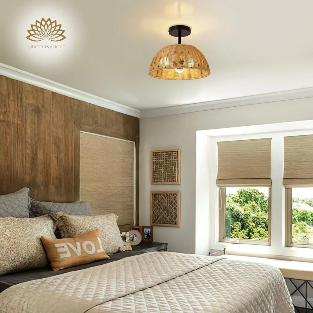 Sherley Boho Wicker Rattan Pendant Light