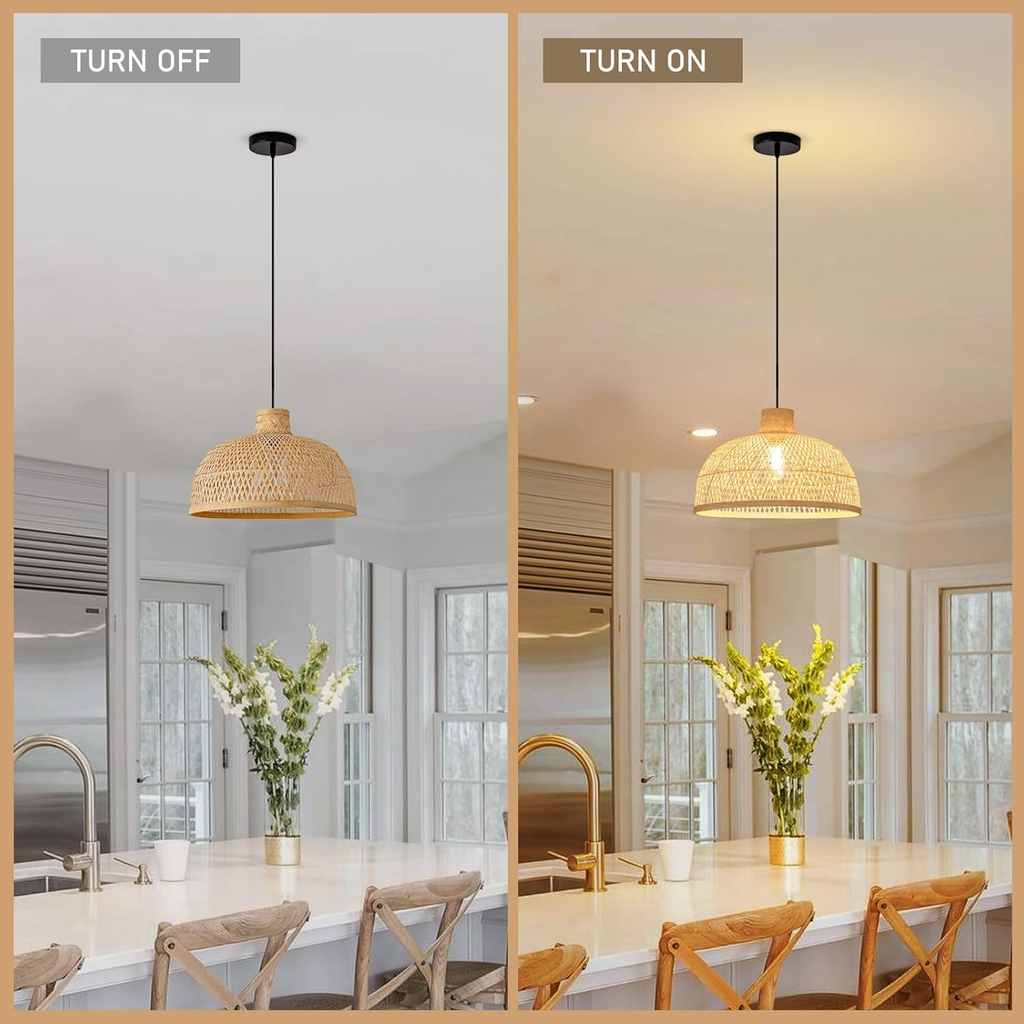 Singkawang Bamboo Woven Dome Pendant Light