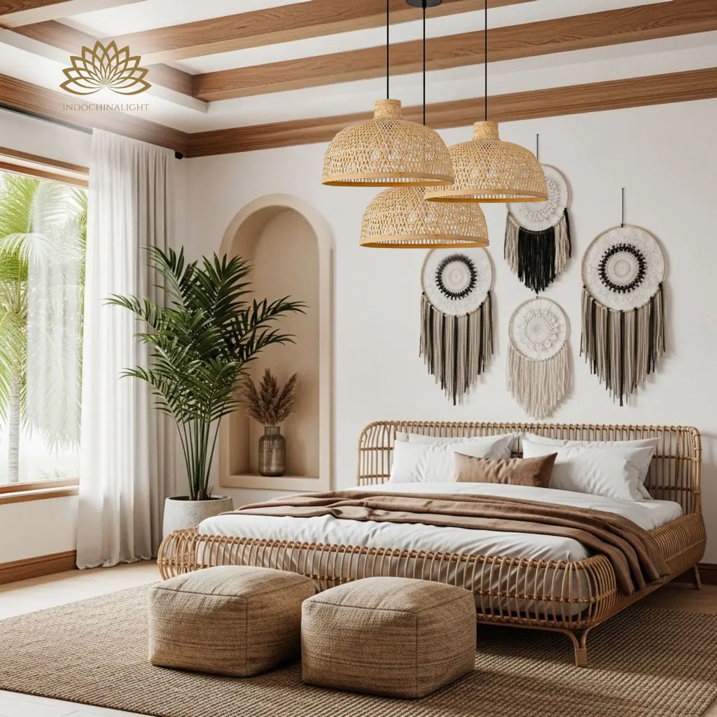 Singkawang Bamboo Woven Dome Pendant Light