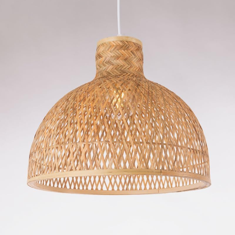 Singkawang Bamboo Woven Dome Pendant Light