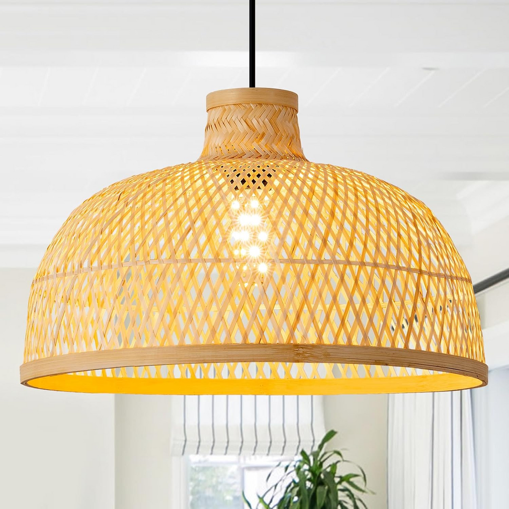 Singkawang Bamboo Woven Dome Pendant Light