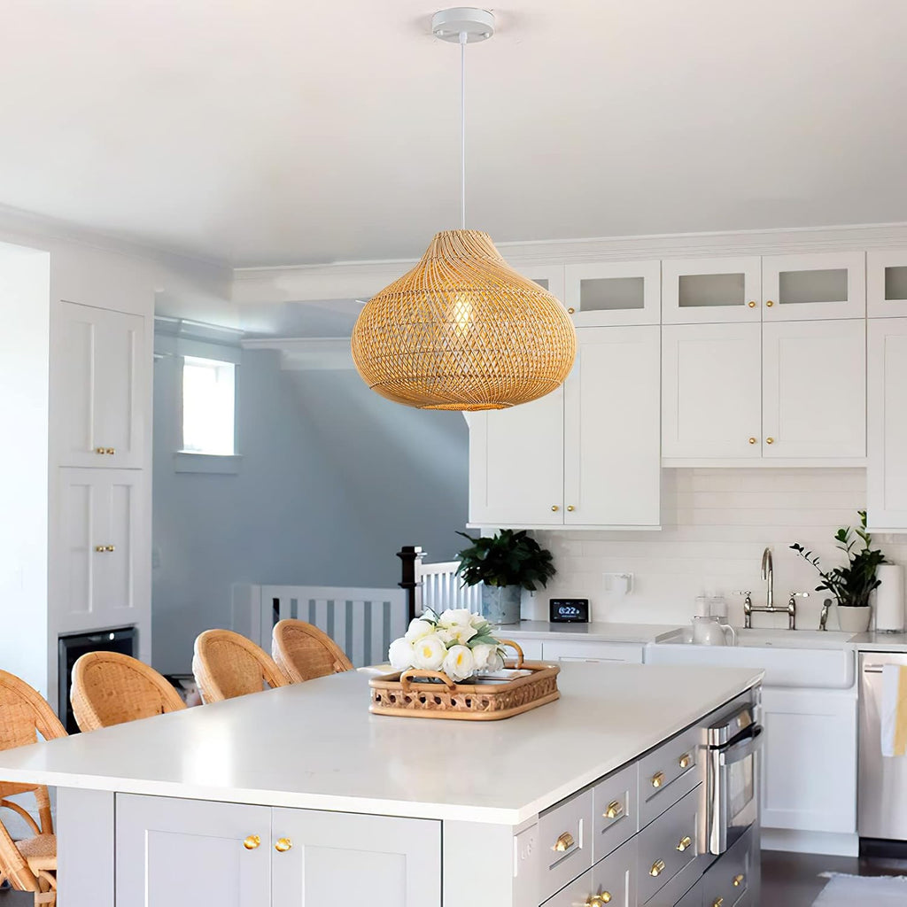 Karjearl Rattan Pendant Light 16 Inch