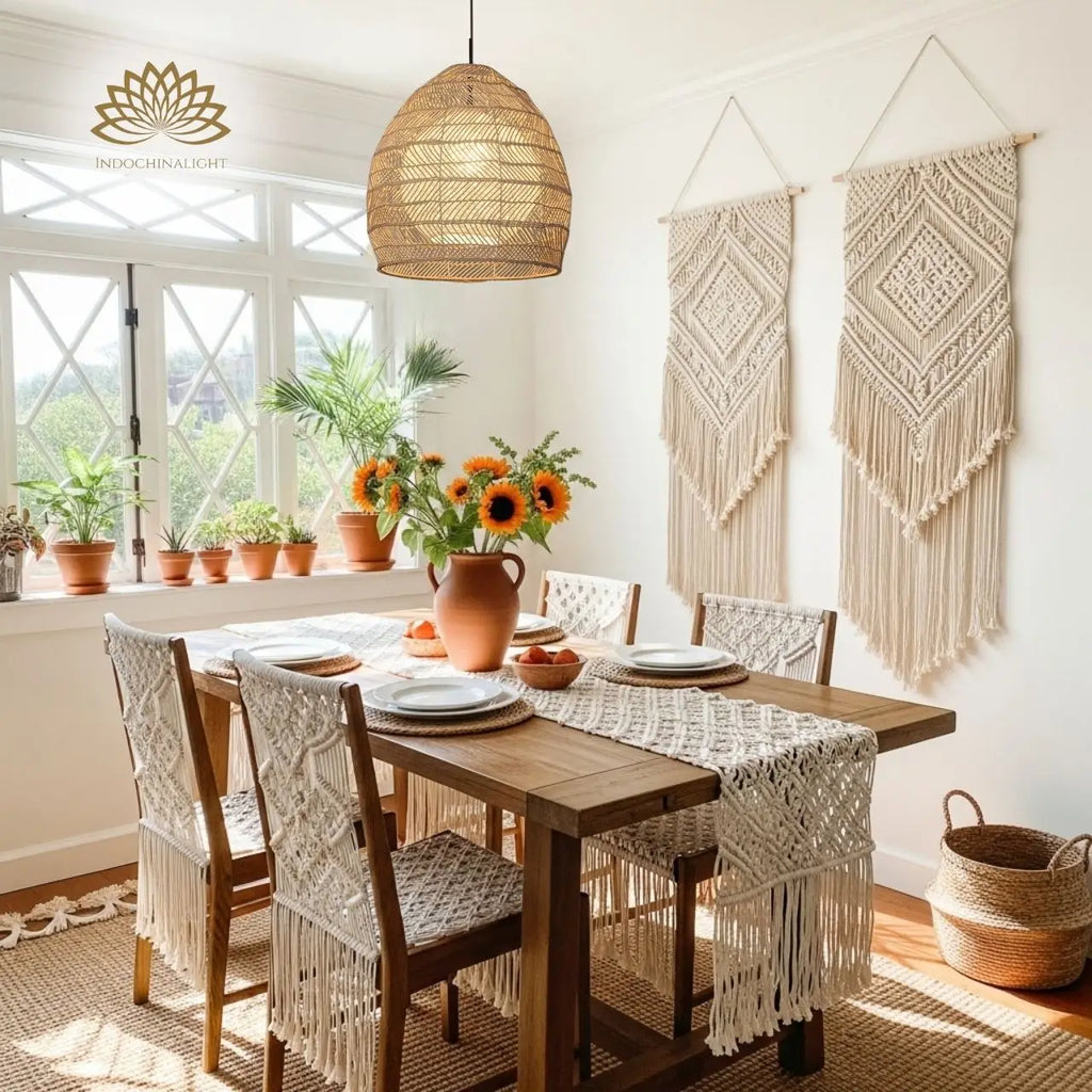 Sivaji Rattan Basket Pendant Light