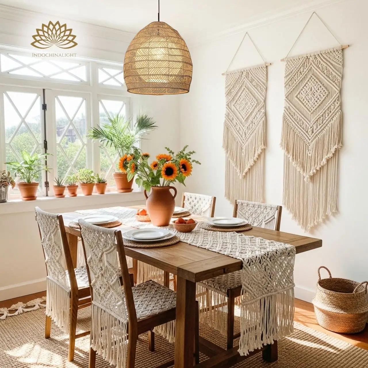 Sivaji Rattan Basket Pendant Light