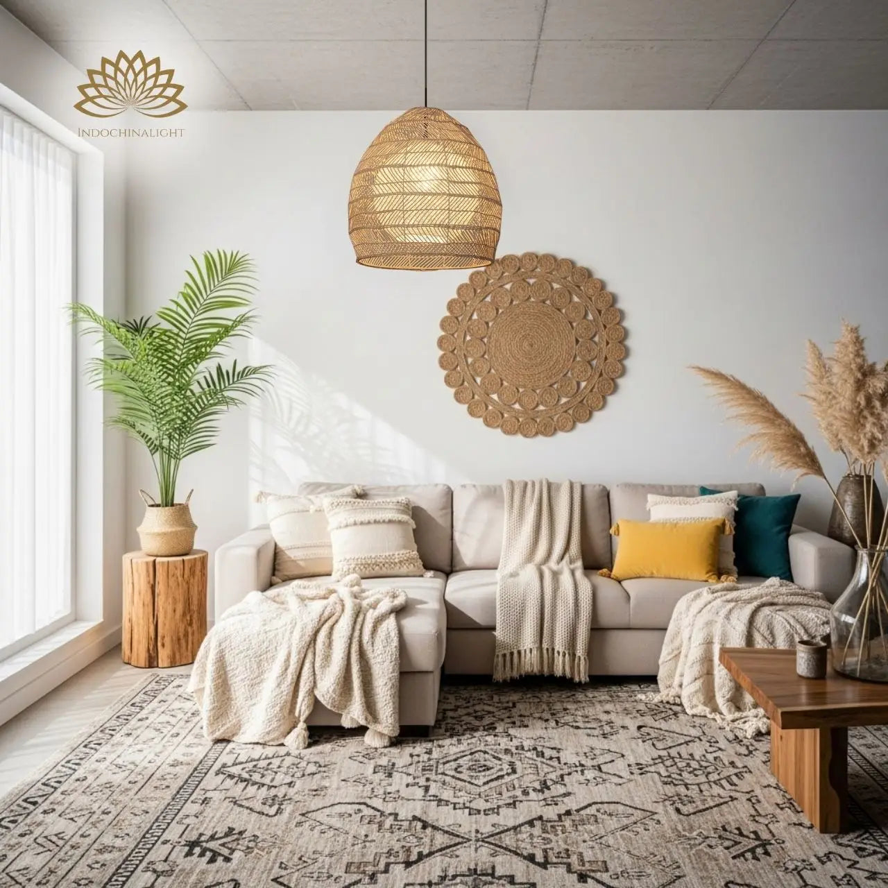 Sivaji Rattan Basket Pendant Light