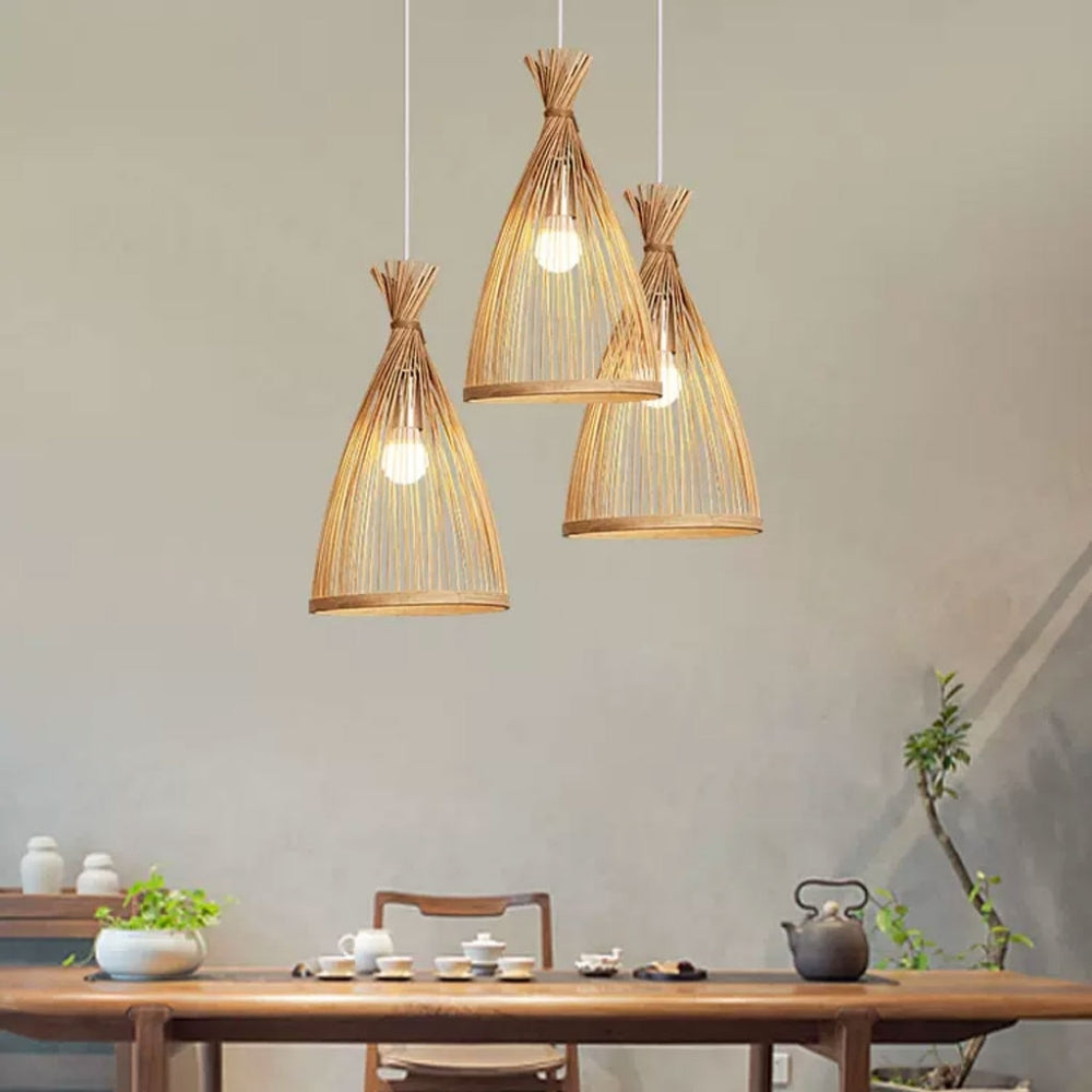 Rasri Small Cone Bamboo Pendant Light Shade