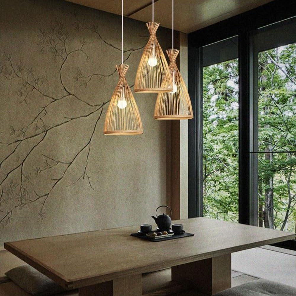 Rasri Small Cone Bamboo Pendant Light Shade