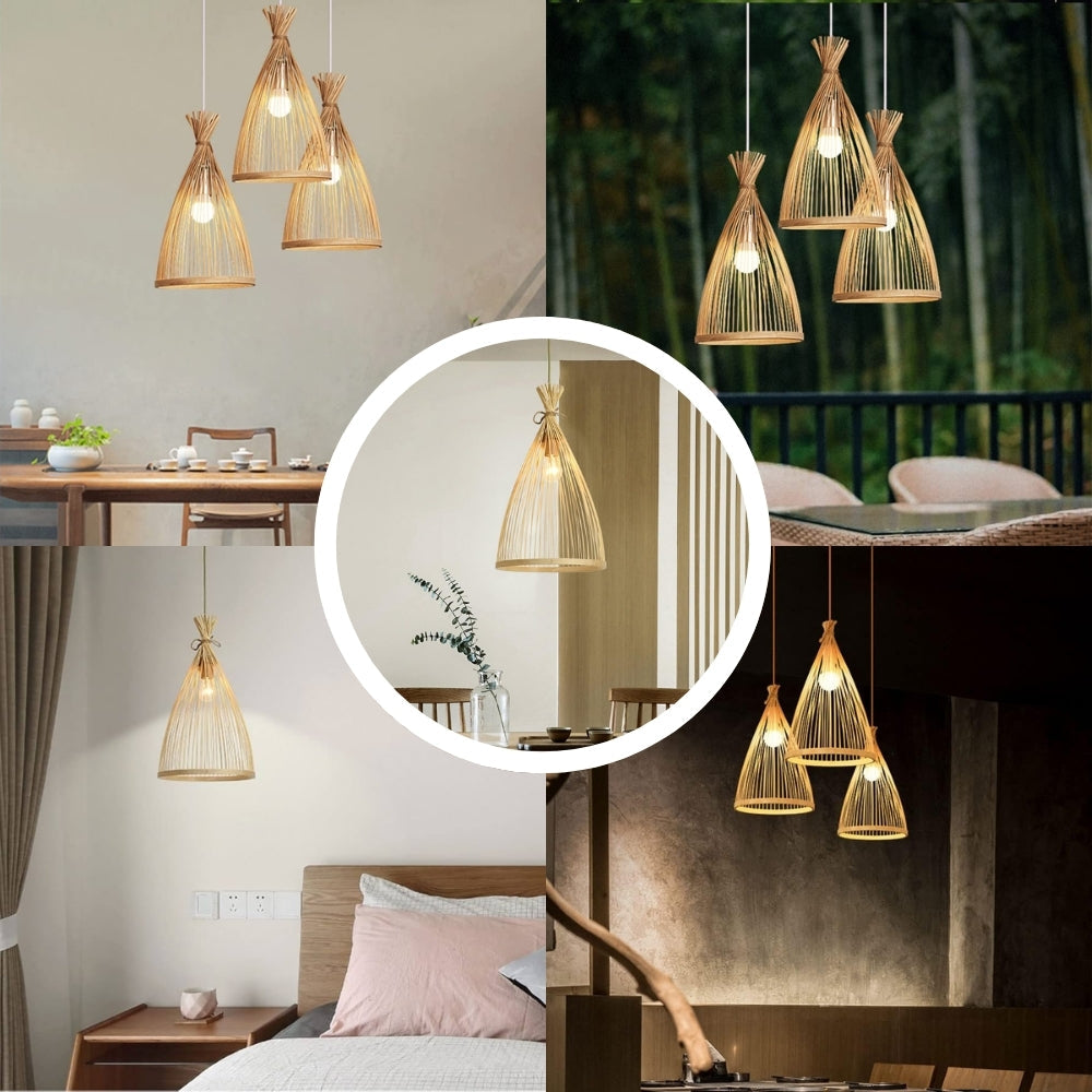 Rasri Small Cone Bamboo Pendant Light Shade
