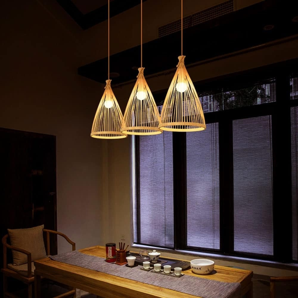 Rasri Small Cone Bamboo Pendant Light Shade