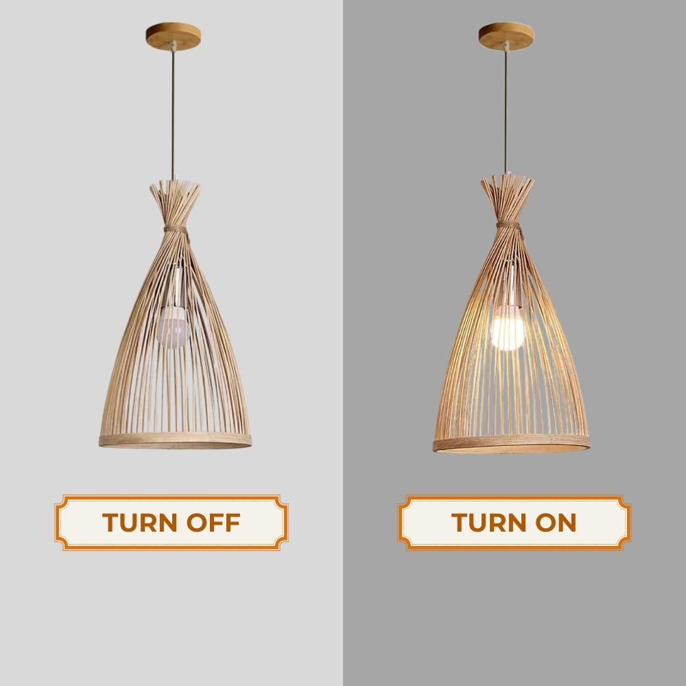 Rasri Small Cone Bamboo Pendant Light Shade