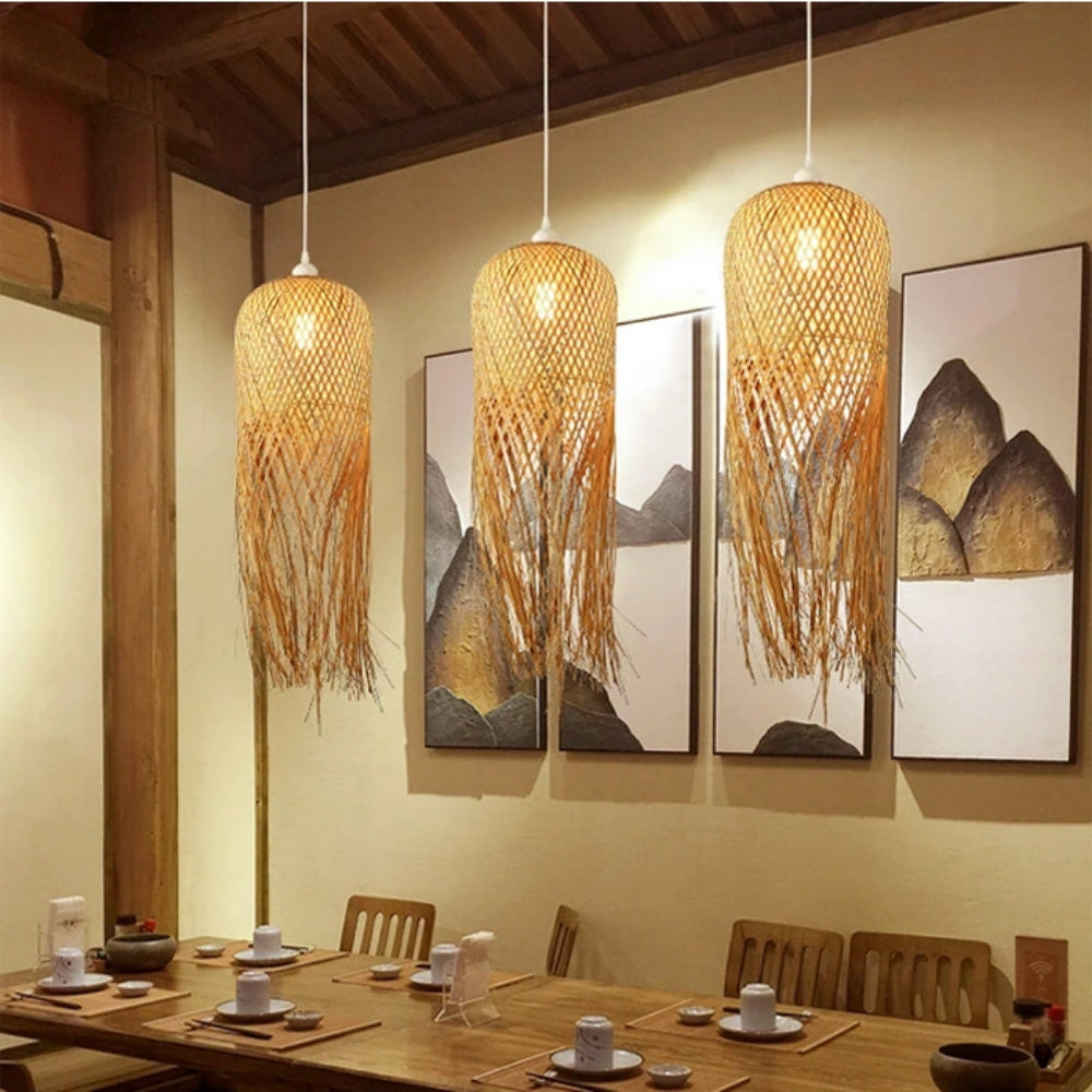 Tassel Bamboo Pendant Light Shade