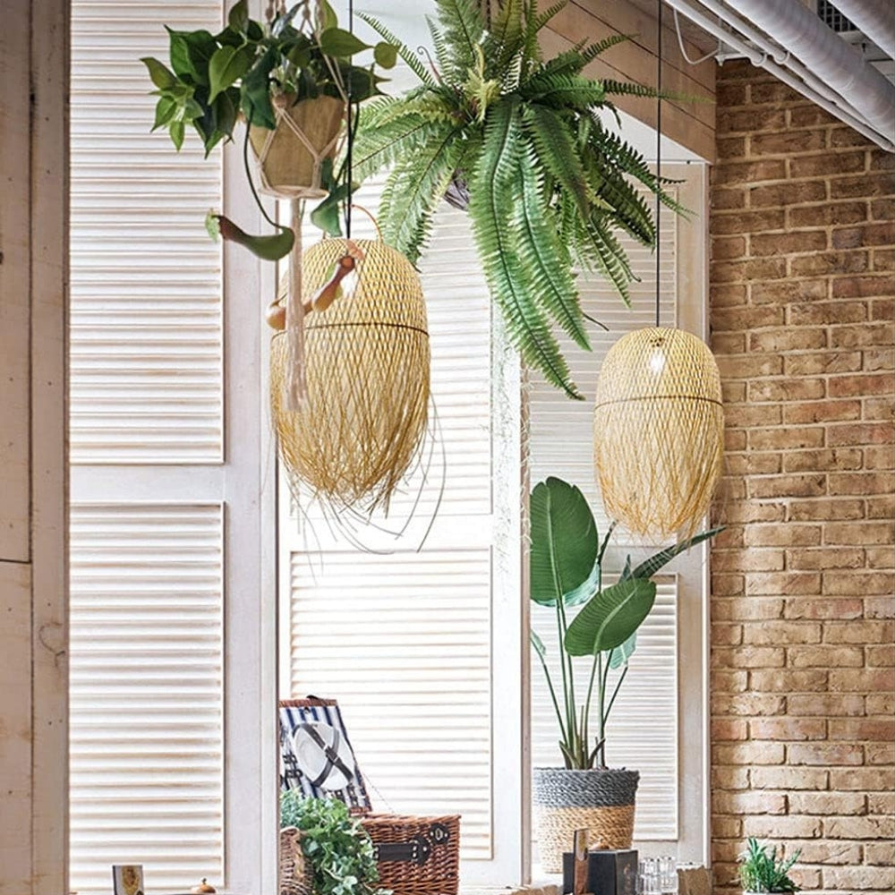 Tassel Bamboo Pendant Light Shade