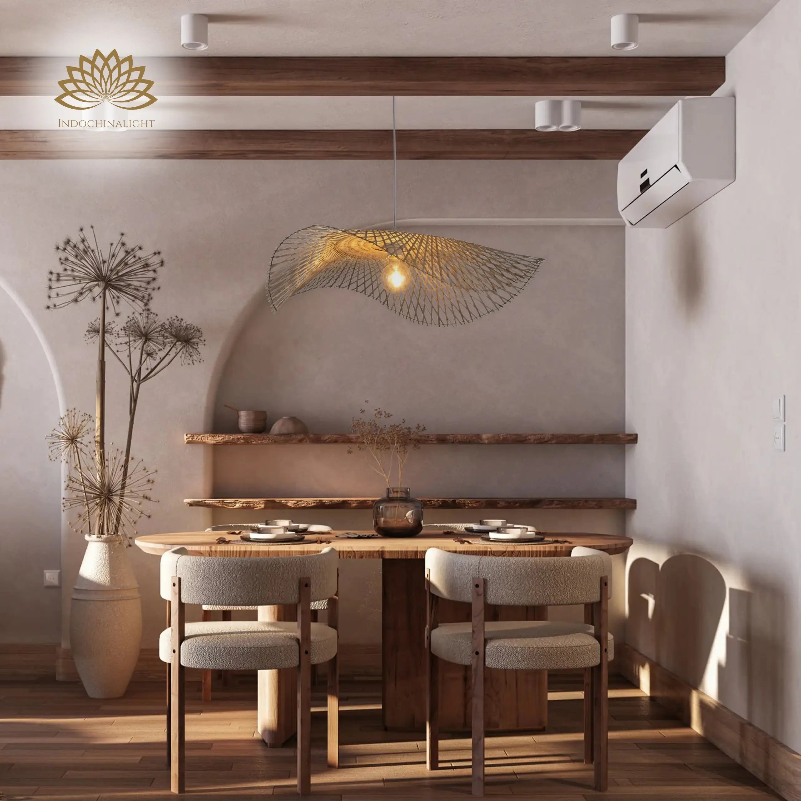 Soku Japanese Wabi Sabi Bamboo Pendant Light